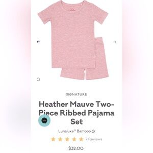 little sleepies toddler pajamas heather mauve 2T